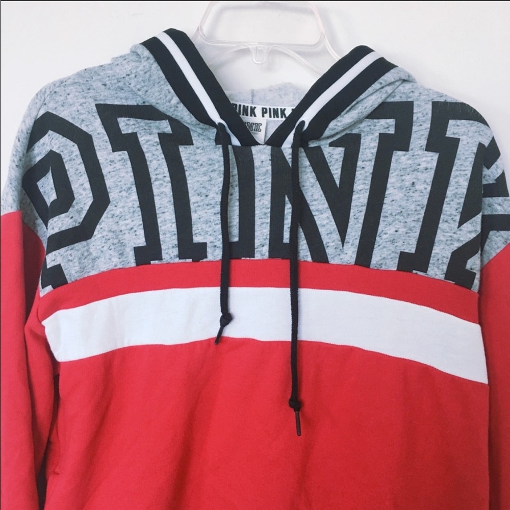 PINK pullover hoodie size L